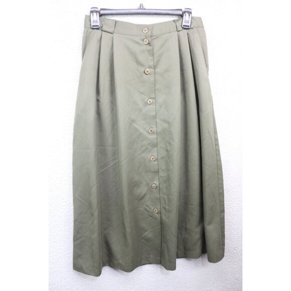 Vintage Fundamental Things Midi Skirt-Size 10-Button-Up-Pockets-Y2K - Picture 1 of 11